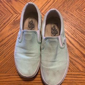 Slip on Vans mint green